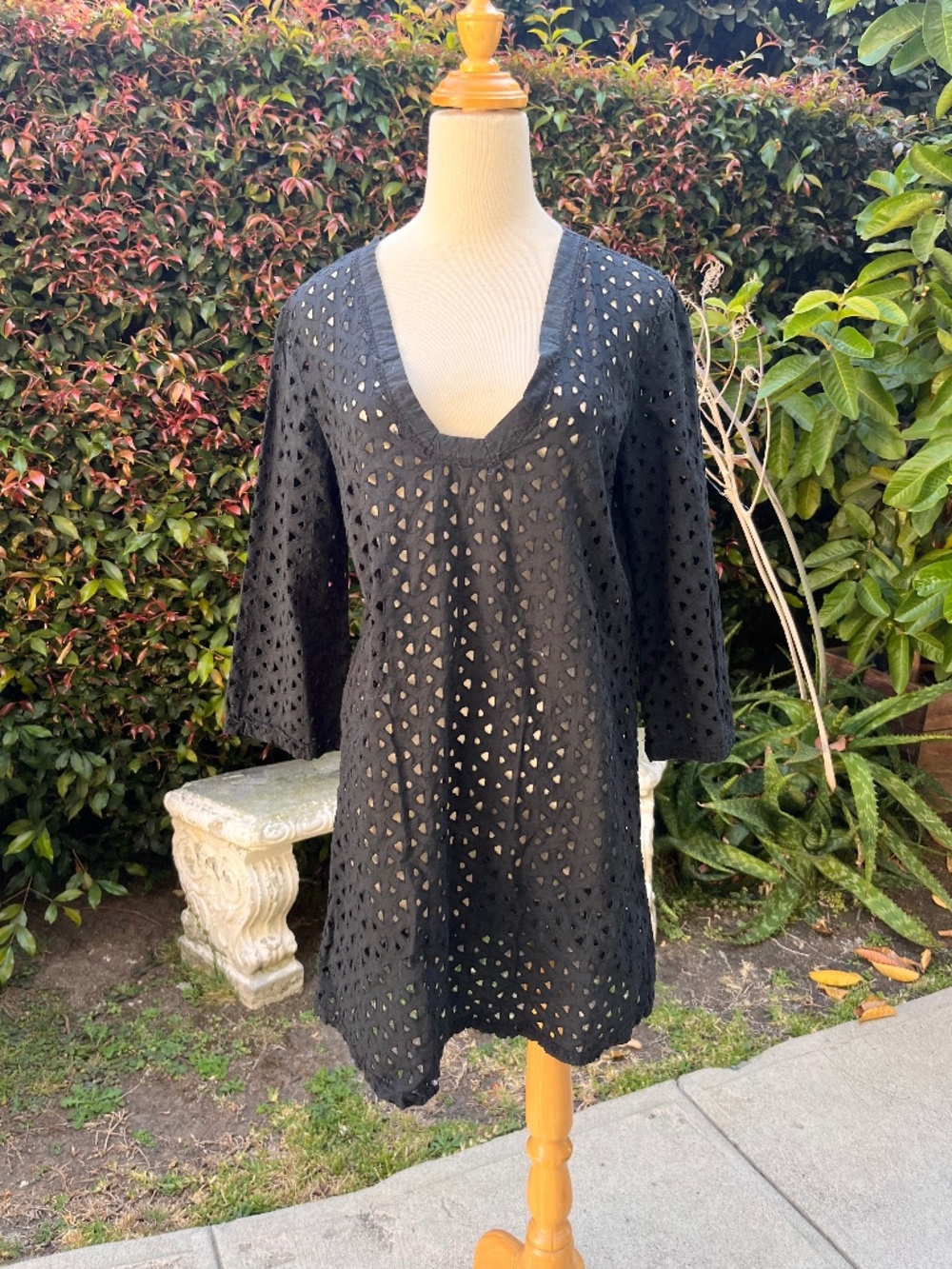 Chic black beach cover up